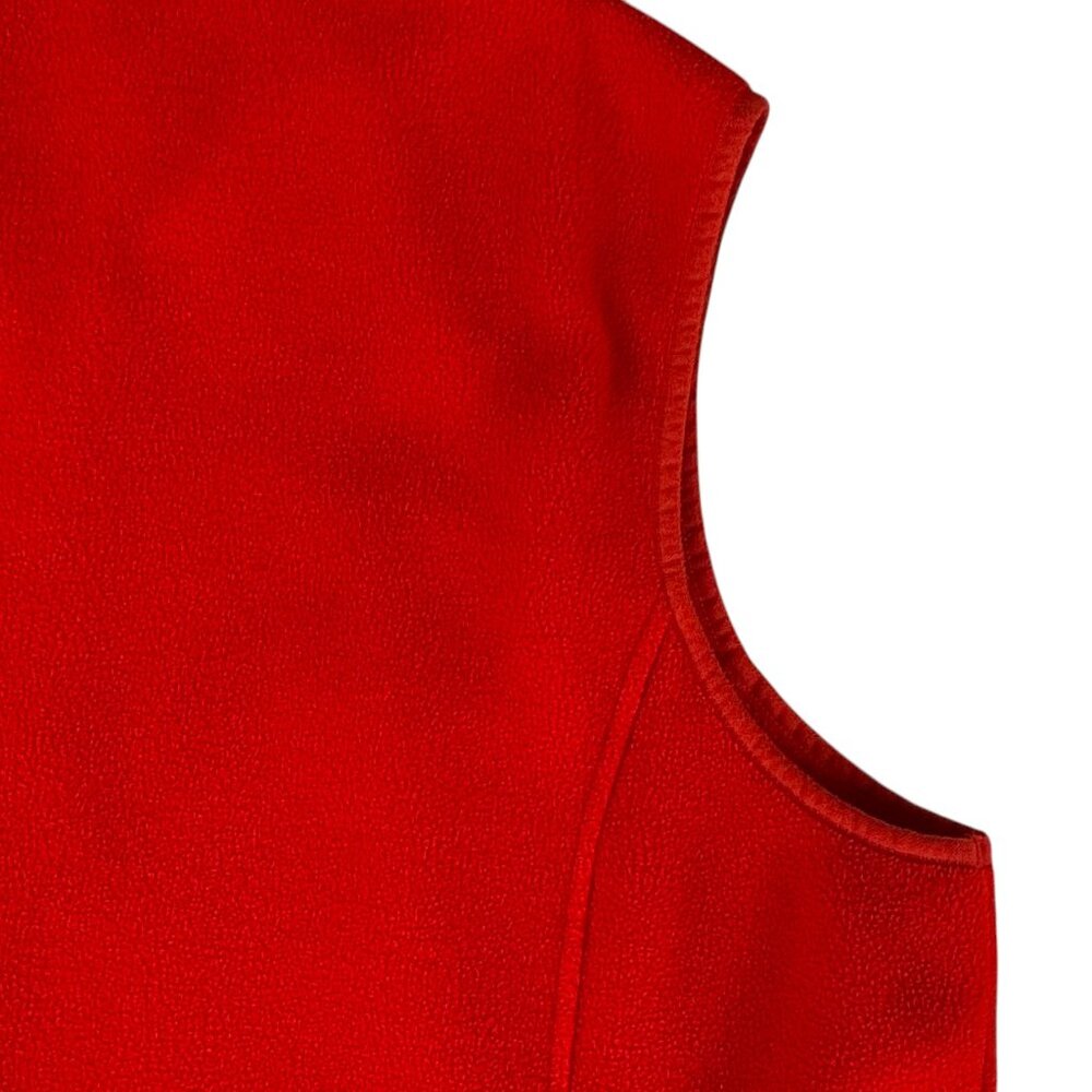 LL Bean Mens XLT Fleece Sweater Vest Red POLARTEC Pockets Cinch Waist Full Zip - Picture 11 of 13